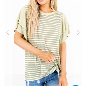 New bluheaven saving Paige striped tee large
